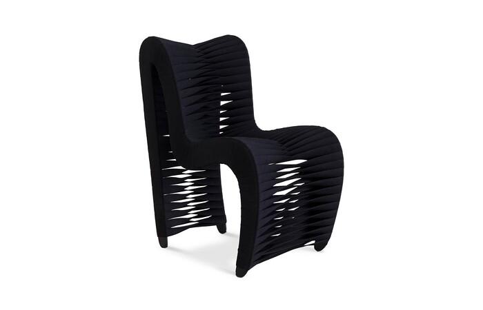 Seat Belt Dining Chair, Black/Black