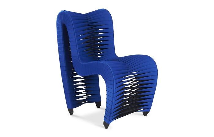 Seat Belt Dining Chair, Blue/Black