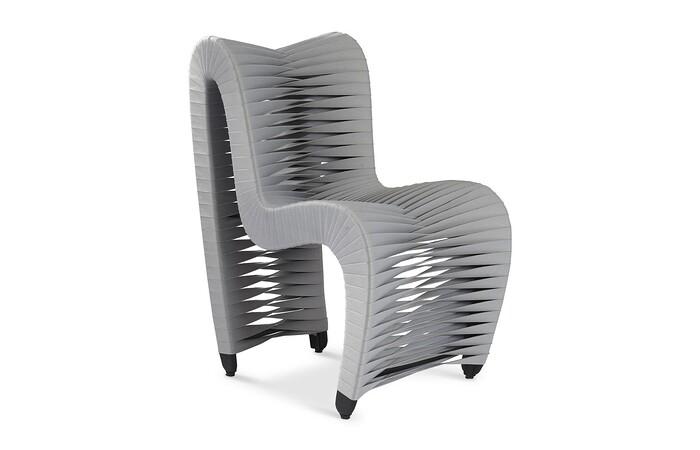 Seat Belt Dining Chair, Gray/Gray