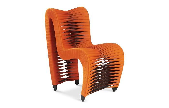 Seat Belt Dining Chair, Orange