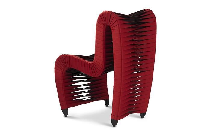 Seat Belt Dining Chair, Red/Black