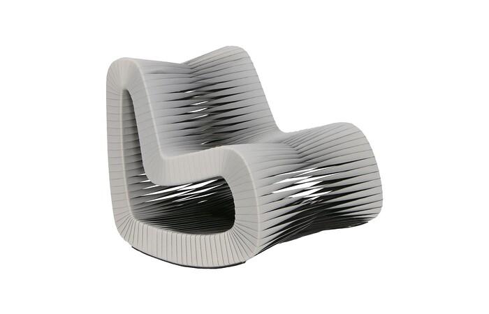 Seat Belt Rocking Chair, Gray/Black
