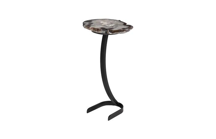 Agate Side Table, Horseshoe Base, Assorted