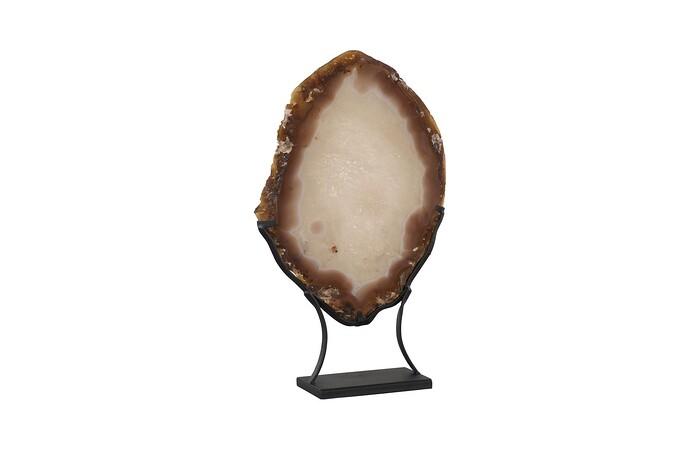 Agate Slab Sculpture on Stand