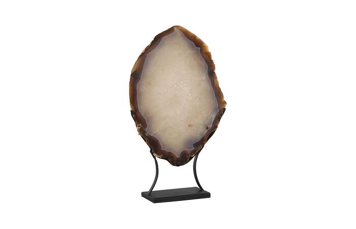 Agate Slab Sculpture on Stand