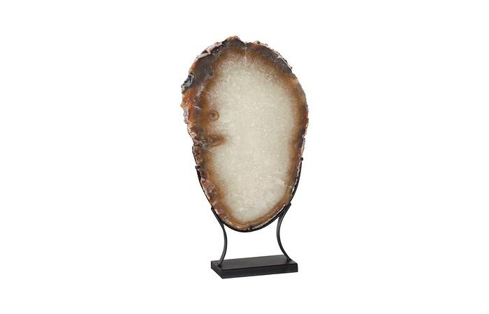 Agate Slab Sculpture on Stand