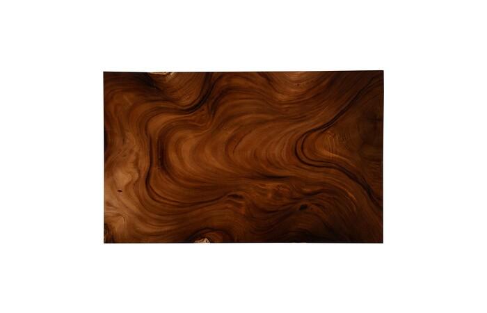 Origins Dining Table, Straight Edge, Natural, Satin Black Legs