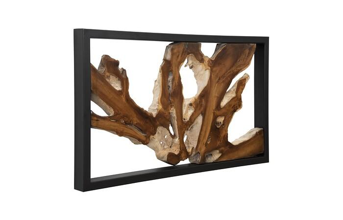 Framed Root Wall Art, Rectangle, Black