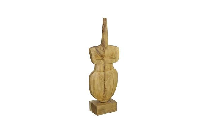 Wood Torso Sculpture, Natural