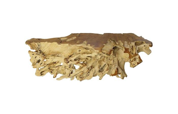 Teak Root Console Table, Bleached