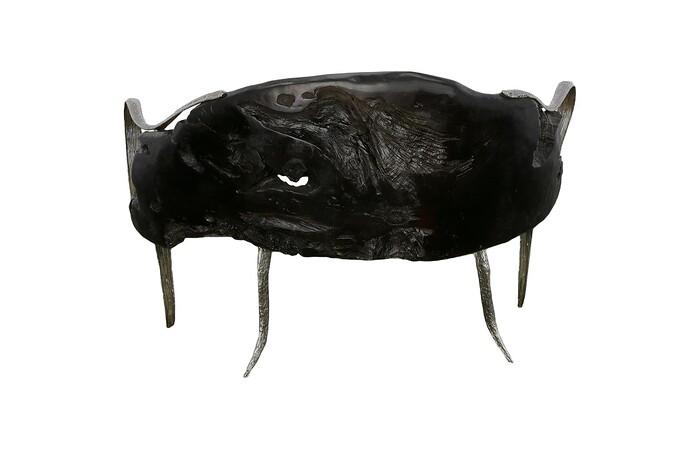 Graven Live Edge Bench, Black