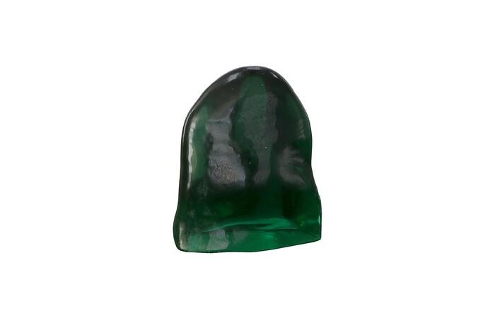 Polished Obsidian Sculpture, Green, Large