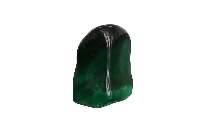 Polished Obsidian Sculpture, Green, Large