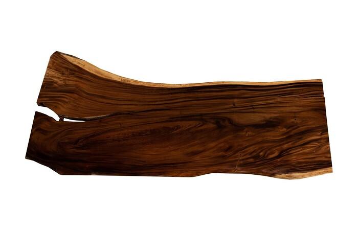 Origins Dining Table, Live Edge, Natural, Satin Black Legs