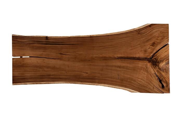 Origins Dining Table, Live Edge, Natural, Satin Black Legs