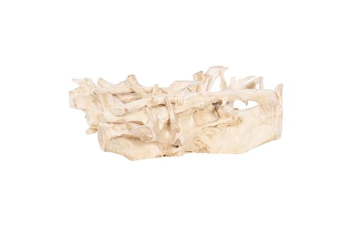 Teak Root Coffee Table, Bleached, Round