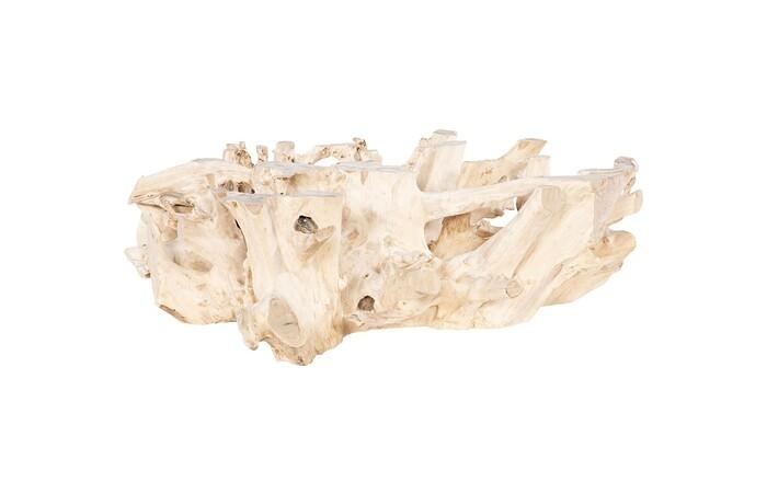 Teak Root Coffee Table, Bleached, Round