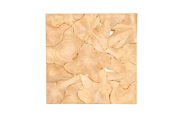 Teak Slice Coffee Table, Square, Bleached