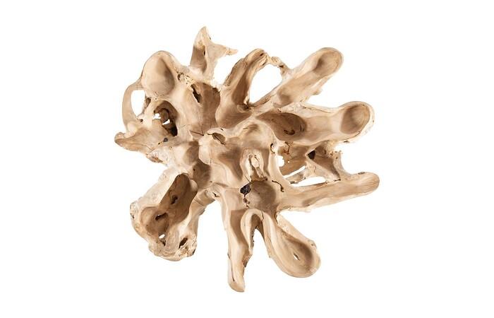 Teak Root Dining Table Base, Bleached