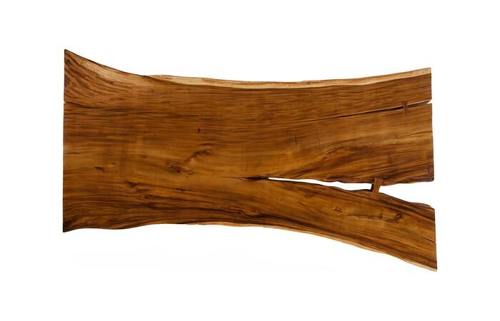 Origins Dining Table, Live Edge, Natural, Satin Black Legs
