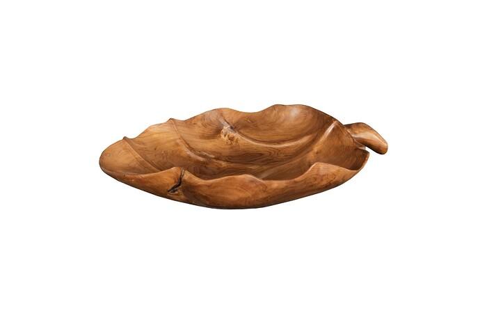 Leaf Bowl, Teak Wood Natural