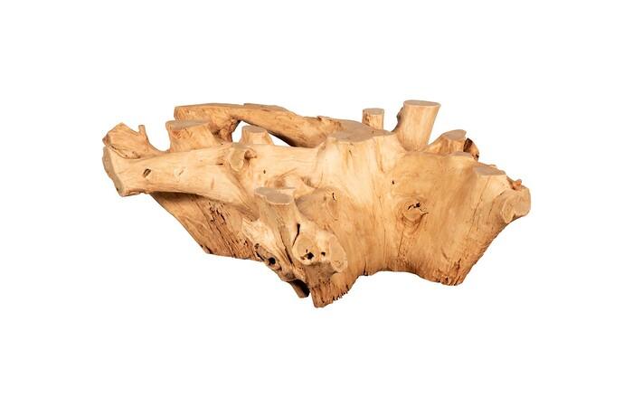Teak Root Coffee Table, Bleached, Round