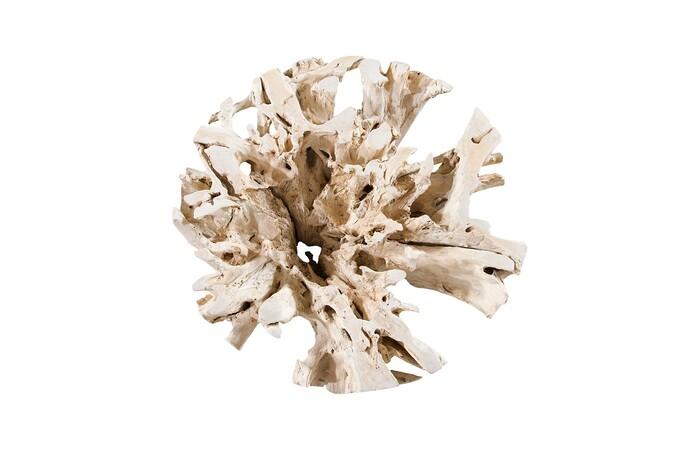 Teak Root Coffee Table, Bleached, Round