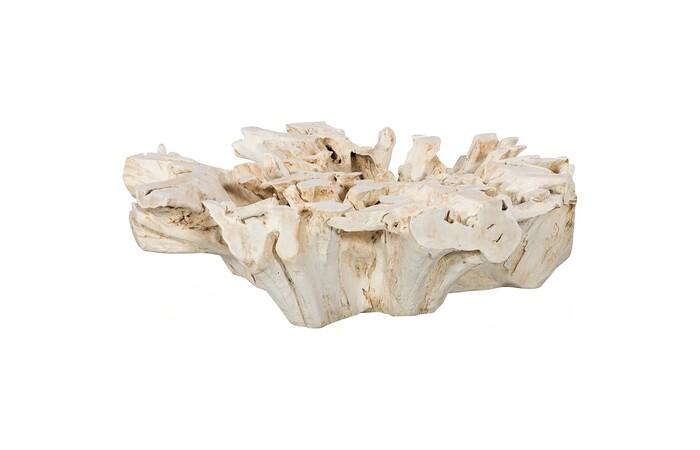Teak Root Coffee Table, Bleached, Round