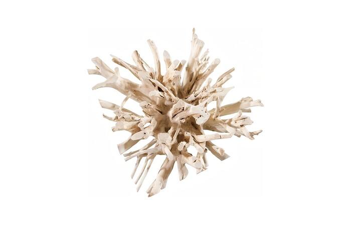 Teak Root Dining Table Base, Bleached, Square