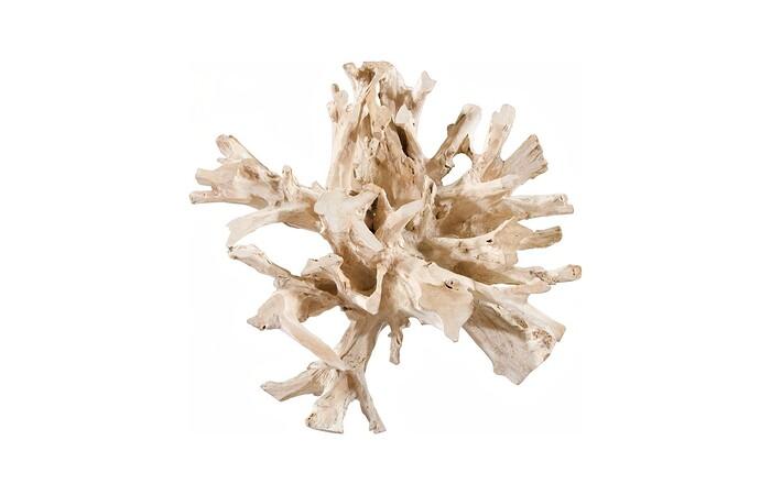 Teak Root Dining Table Base, Bleached, Round