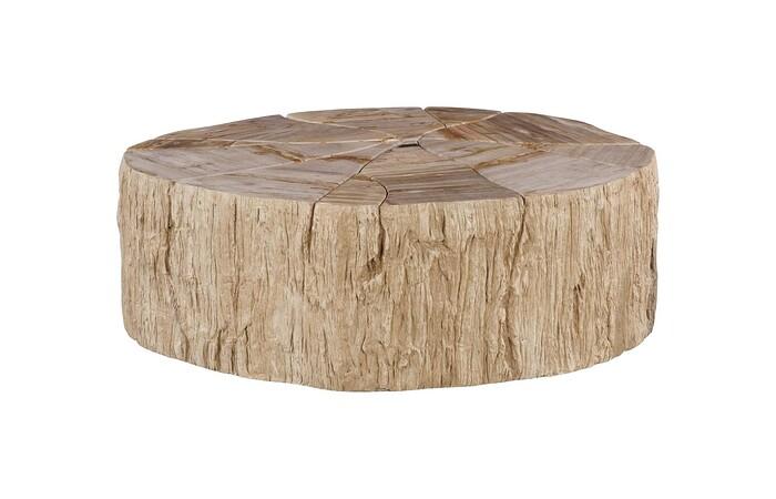 Converge Petrified Coffee Table, Rough, Cream
