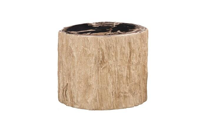 Chaka Petrified Stool, Rough, Cream