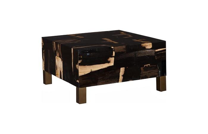 Petramosaic Coffee Table, With Brass Legs