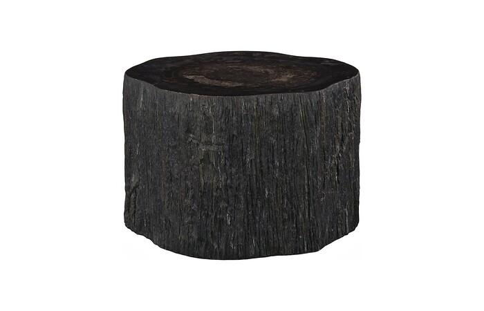 Chaka Petrified Coffee Table, Rough, Black, Large