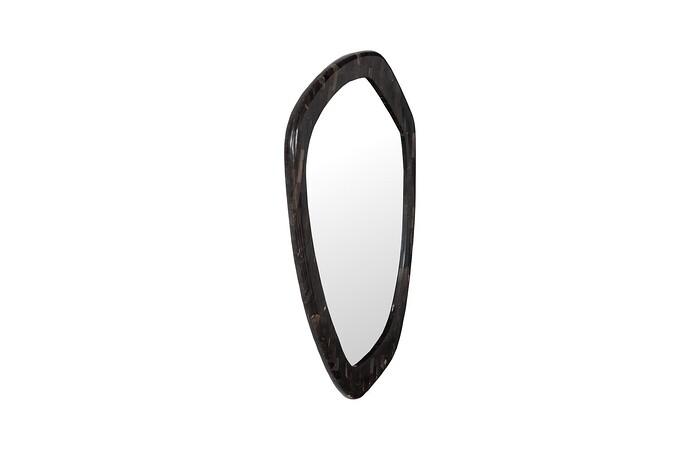Morphic Petrified Mirror, Point, Black Frame