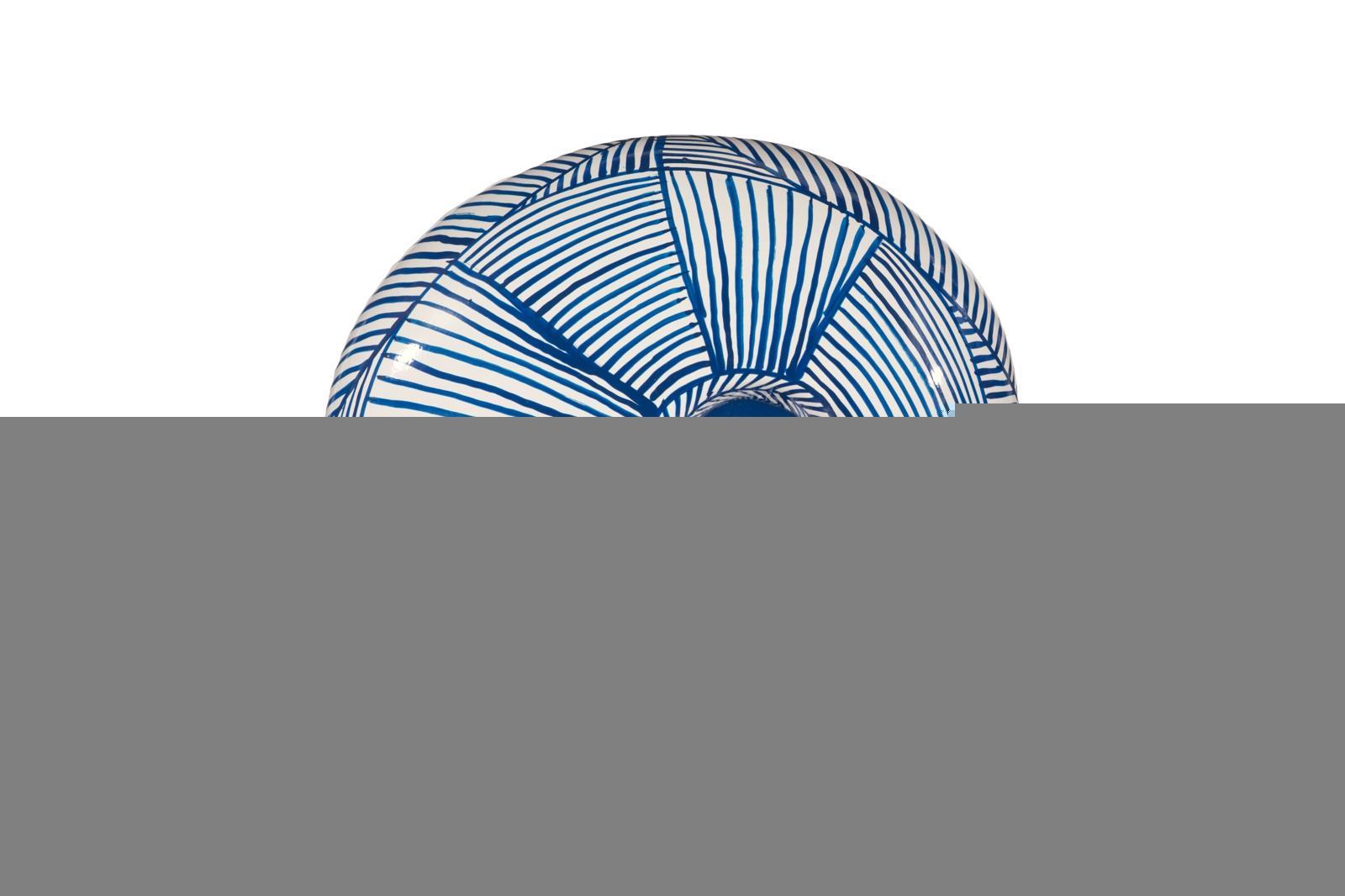 Indigo Mosaic Vase, Wide