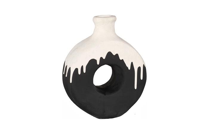 Porcelain Drip Vase, With Circle Hole