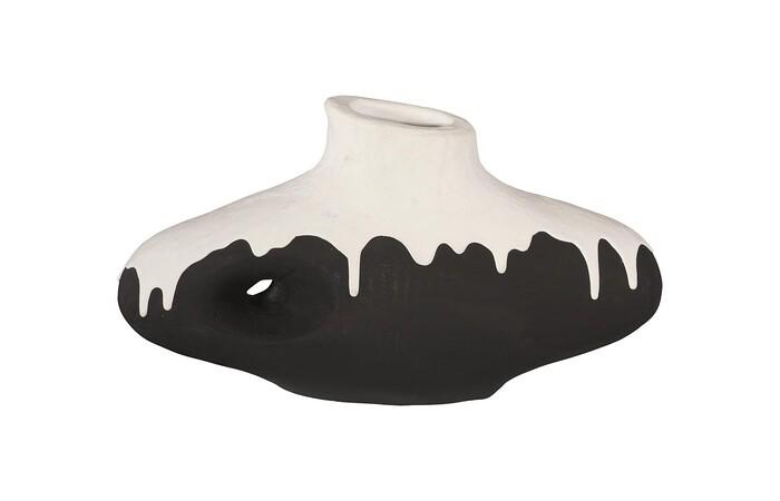 Porcelain Drip Vase, Wide