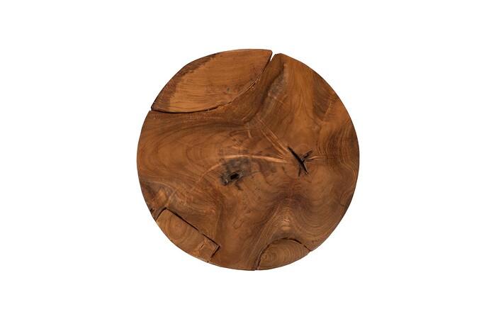Teak Chunk Stool, Round