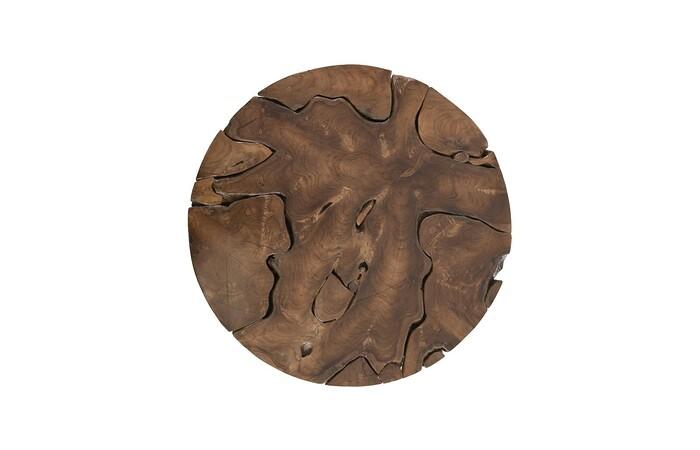 Teak Chunk Coffee Table, Round