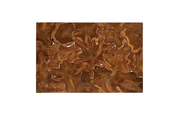 Teak Slice Coffee Table, Rectangle