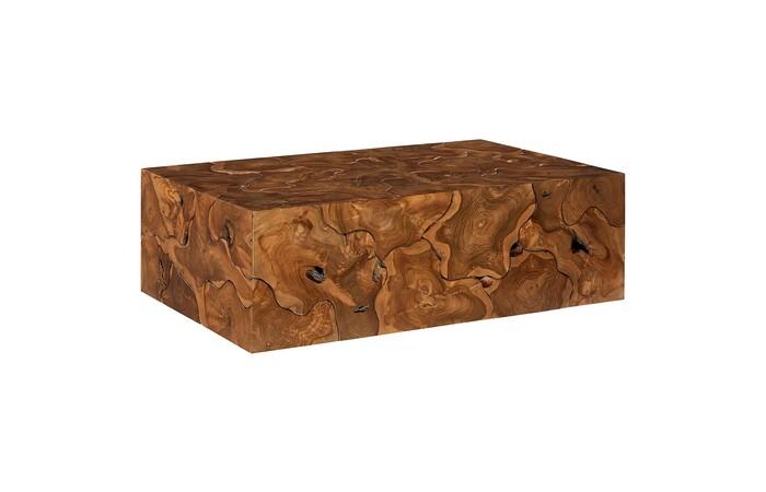 Teak Slice Coffee Table, Rectangle