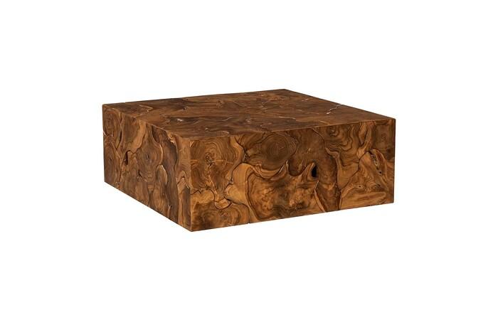 Teak Slice Coffee Table, Square