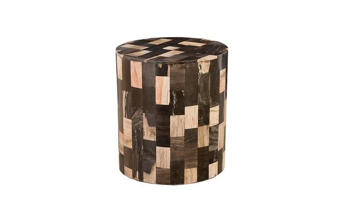 Petrified Laminate Stool, Brown/Black