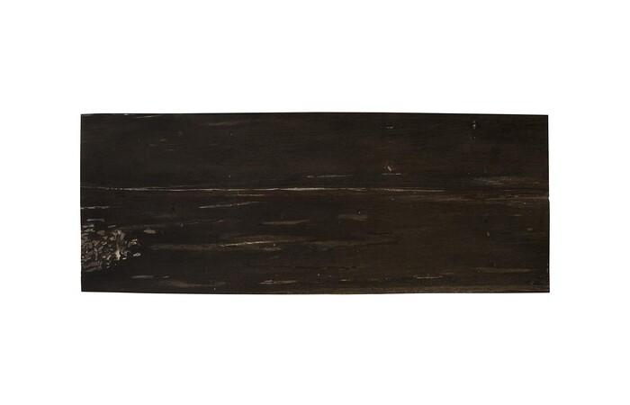 Petrified Wood Console Table, Stainless Steel Base