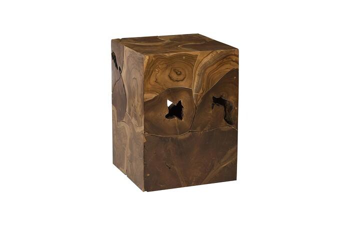 Teak Slice Side Table