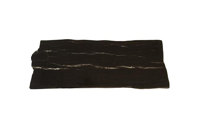 Petrified Wood Console Table, Stainless Steel Base