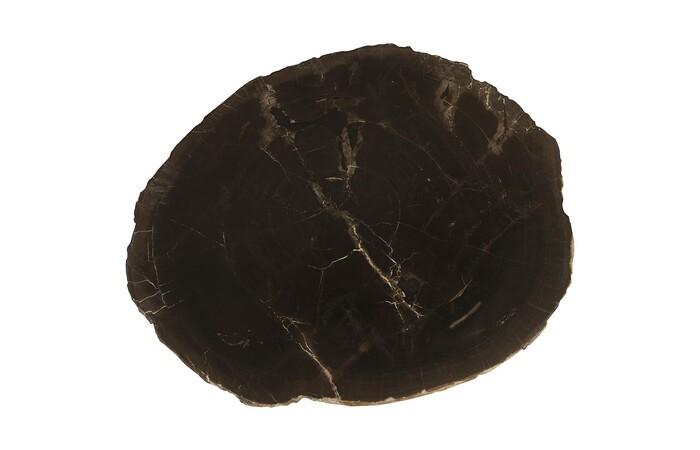 Petrified Wood Coffee Table, Stainless Steel Base, Assorted