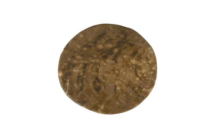Petrified Wood Stool, Polished Cream, Assorted, 12"-13" x 17"-19"h