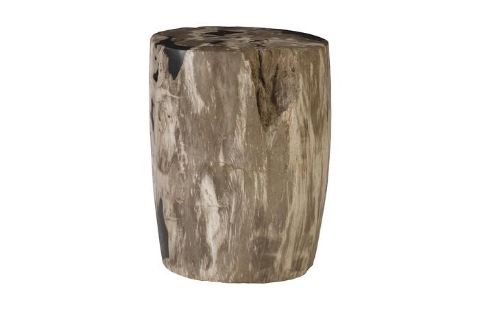 Petrified Wood Stool, Polished , Mixed , 12"-13" x 17"-19"h , Assorted